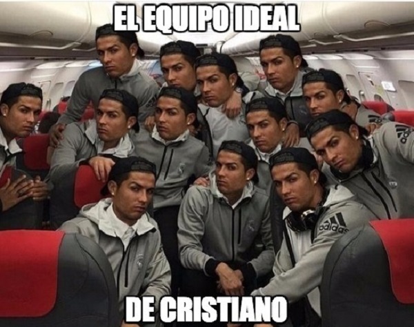 memes del real madrid - equipo de cristiano