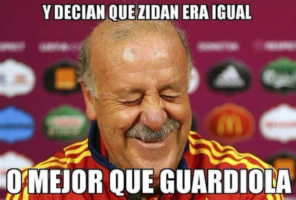 memes del real madrid - zidane mejor que guardiola